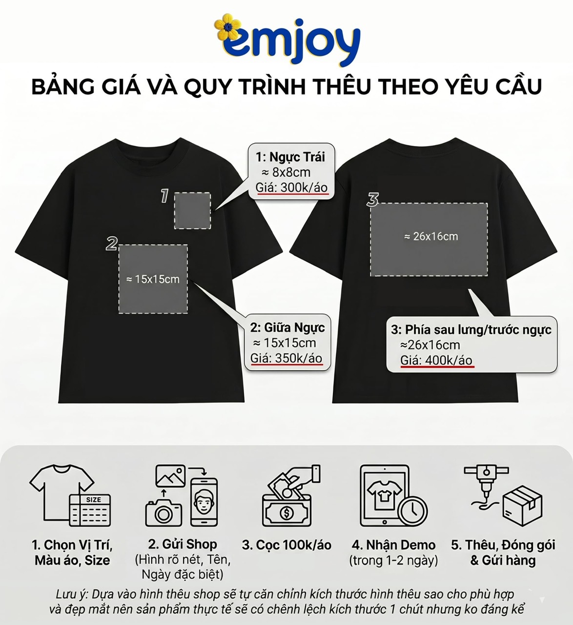 Chi phí thêu tại Emjoy