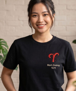 Áo Thêu Cung Bạch Dương, Thêu Ngày Sinh Của Bạn 1