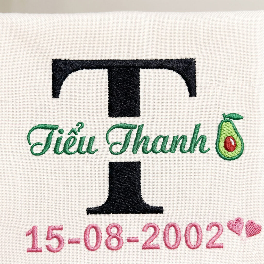 Áo Thêu Tên, Chữ Cái Lớn Theo Tên, Ngày Tháng Năm Sinh 2