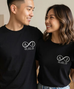 Áo Thêu Thiết Kế Vô Cực, Thêu Tên Của Bạn Và Người Yêu 2