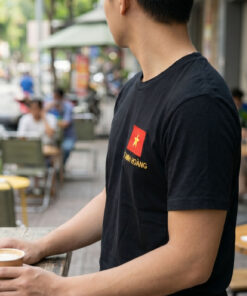 Áo Thun Thêu Cờ Việt Nam Và Thêu Tên Bạn 3