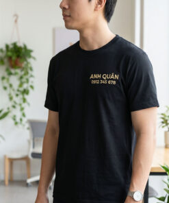 Thêu Tên và Số Điện Thoại Lên Ngực Trái Áo 4