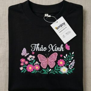 Áo thêu tên, thêu hoa, áo thêu tên đẹp, thêu theo yêu cầu 1