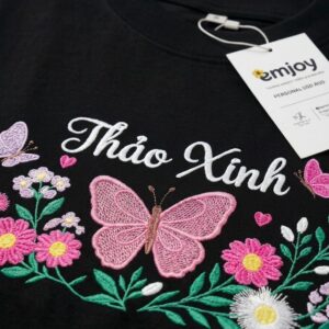 Áo thêu tên, thêu hoa, áo thêu tên đẹp, thêu theo yêu cầu